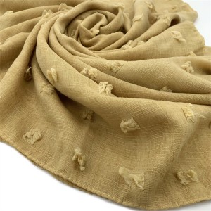 Шерстяной жаккардовый шарф с прочной текстурой