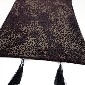 I-Jacquard elastic scarf, ephrintiwe ngosilika okhanyayo