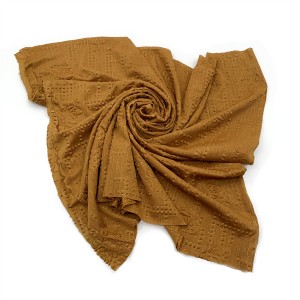 Embossed, elastika scarf, malefaka, mahazo aina, breathable, matanjaka telo-dimensional fahatsapana, fomba tokana