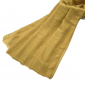 ʻO TR jacquard material scarf Inlaid Sequin Palekana wahine Pakistani Scarf no nā mea a pau