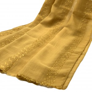 Bufanda de material TR jacquard con incrustaciones de lentejuelas bufanda de mujer pakistaní bufanda para todos