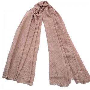 TR jacquard weave rose Crumple scarf የሴቶች መሀረብ ሻውል የሙስሊም የራስ መሸፈኛ