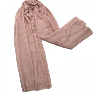TR jacquard weave rose Crumple scarf Selendang wanita Tudung muslimah