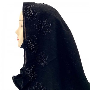 Bufanda negra extra Hay perlas Bufanda de mujer particularmente única