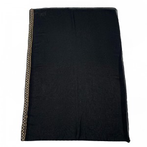 Bufanda de mujer de encaje negro Bufanda de Oriente Medio