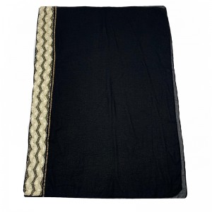 Sciarpa di seta imitazione Due foulard musulmano di pizzo d'oro