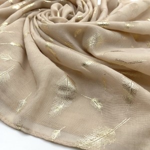 Gold gilded scarf round dot Caring type Cotton scarf