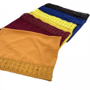 La bufanda de gasa perlada es transpirable y elegante con un color firme.