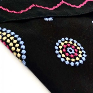 Bordado con patrón de puntos Exquisita bufanda musulmana