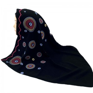 Dot patroon borduren Prachtige sjaal moslim