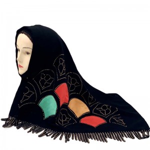 Flannelette ผ้าพันคอเจาะร้อน Xu Xu ฝีมือมุสลิมผ้าคลุมศีรษะ
