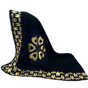 Atmosfera di fascia alta e moda Sciarpa nera colore oro Dubai