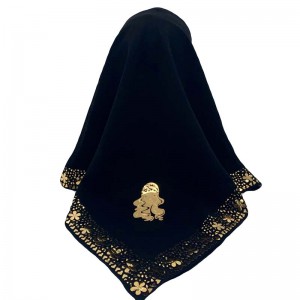 एल साइड गिल्डेड स्कार्फ स्क्वायर स्कार्फ उन्नत पैच दुबई सोने का रंग