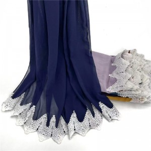I-Lace scarf yisigaba esikhulu se-embroidery lace