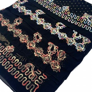 Multicolor Embroidered Moto drill scarf Wanawake scarf