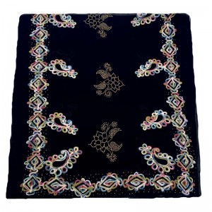 多色刺繍ホットドリルスカーフ女性のスカーフ