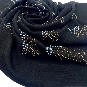 Der ganze Schal ist heiß gebohrt Keramikbohrer muslimischer Kopftuch Damenschal Sehr glänzend