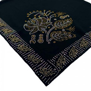 Двоколірний шарф з гарячим діамантом Класичний шарф Мусульманська жіноча хустка