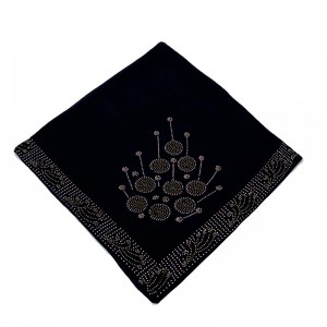 Duha ka kolor nga mainit nga diamante nga scarf Classic scarf Muslim nga babaye nga headscarf