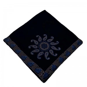 Tofarvet hot diamant tørklæde Klassisk tørklæde muslimsk kvindelig tørklæde