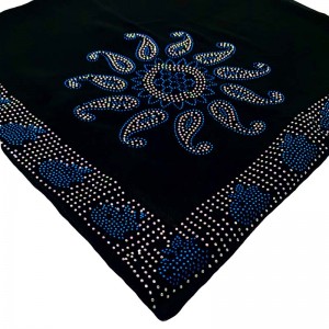 روسری دو رنگ الماس داغ روسری کلاسیک روسری زنانه مسلمان
