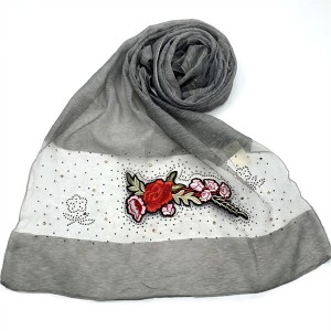 Монохромний шарф, пряжа з однієї голови, квітка гарячого свердла