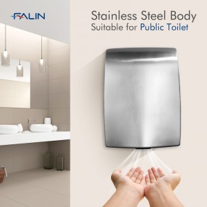 FALIN FL-3009 Commercial Electric High Speed Professional Stainless Steel Automatic Air Blade Hand Dryer