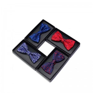 Classic business style men’s bow tie  floral jacquard silk bow tie