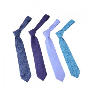 Wholesale Men Manufacture Woven Jacquard feather 100% pure silk mens ties