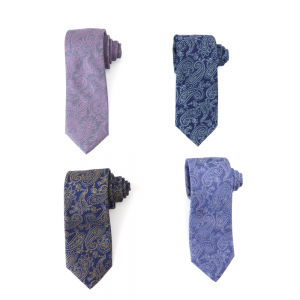 Wholesale Men Manufacture Woven Jacquard feather 100% pure silk mens ties
