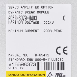 „Fanuc“ servo stiprintuvo parinktis A06B-6079-H401 dinaminis stabdymo modulis A06B-6079-H403 „Fanuc“ pavaros A06B-6079-H307,A06B-6079-H308,A06B-6079-H309