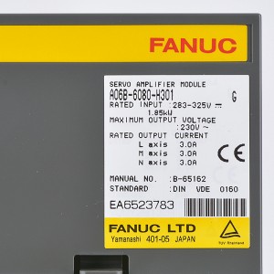 Fanuc ड्राइव A06B-6080-H301 Fanuc सर्वो एम्पलीफायर मौडल A06B-6080-H302 A06B-6080-H303 A06B-6080-H303