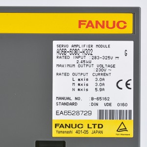 Прывады Fanuc A06B-6080-H301 Модуль серваўзмацняльніка Fanuc A06B-6080-H302 A06B-6080-H303 A06B-6080-H303