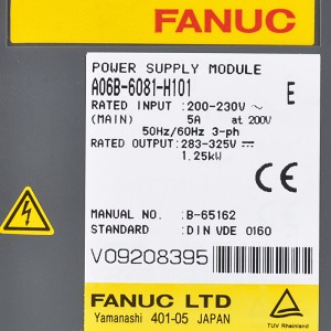 Fanuc သည် A06B-6081-H101 Fanuc servo အသံချဲ့စက် မိုဒယ်ကို မောင်းနှင်သည်