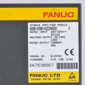 Fanuc דרייווז A06B-6088-H222#H500 Fanuc סערוואָ אַמפּליפיער מאָדלע A06B-6088-H222#H501