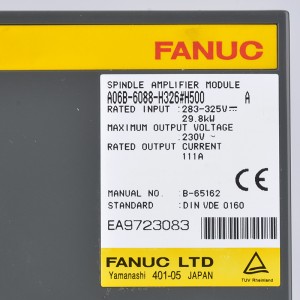 Pohony Fanuc A06B-6088-H345#H500 Modul servozesilovače Fanuc A06B-6088-H315#H500 A06B-6088-H322#H500 A06B-6088-H326#H500 A06B-3308#H088