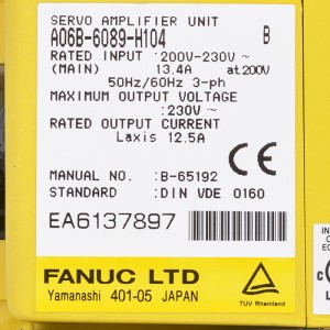 Fanuc sürücüler A06B-6089-H104 Fanuc servo amplifikatör modülü A06B-6089-H105