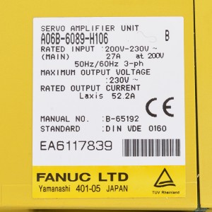 Fanuc ຂັບ A06B-6089-H106 Fanuc servo amplifier unit moudle