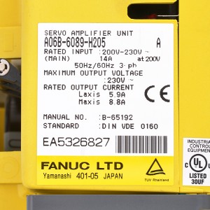 Fanuc ड्राइभ A06B-6089-H201 Fanuc सर्वो एम्पलीफायर एकाइ moudle A06B-6089-H202,A06B-6089-H203,A06B-6089-H204,A06B-6089-H205