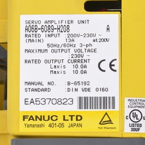 Pohony Fanuc A06B-6089-H206 Modul servozesilovače Fanuc A06B-6089-H207,A06B-6089-H208,A06B-6089-H209,A06B-6089-H210