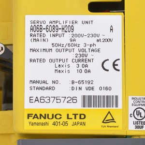 Fanuc na-anya A06B-6089-H206 Fanuc servo amplifier unit moudle A06B-6089-H207,A06B-6089-H208,A06B-6089-H209,A06B-6089-H210