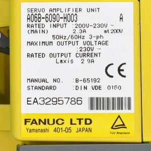Fanuc သည် A06B-6090-H003 Fanuc servo အသံချဲ့စက်ယူနစ် မူဘောင်ကို မောင်းနှင်သည်