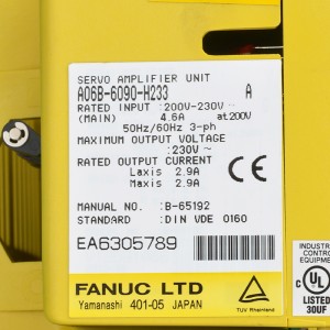 Ka peia e Fanuc A06B-6090-H233 Fanuc servo amplifier unit moudle