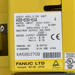 Bidh Fanuc a’ draibheadh ​​​​modle aonad amplifier servo Fanuc A06B-6090-H244