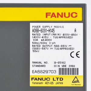 تقوم Fanuc بتشغيل A06B-6091-H145 وحدة موديلات تزويد الطاقة Fanuc
