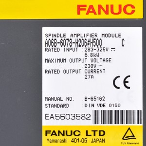 Fanuc, A06B-6078-H206 Fanuc iş mili yükseltici modülünü sürüyor