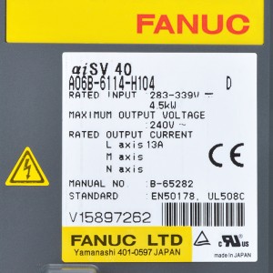 Fanuc A06B-6114-H104 Fanuc aisv 40 ni boshqaradi
