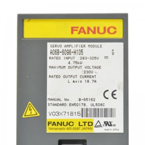 Fanuc ድራይቮች A06B-6096-H105 Fanuc servo amplifier moudle A06B-6096-H105#H