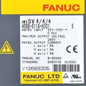 Fanuc ድራይቮች A06B-6114-H301 Fanuc aisv4/4/4