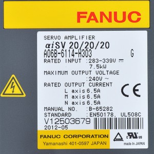 Tiomáineann Fanuc A06B-6114-H303 Fanuc servo amplifier aisv20/20/20